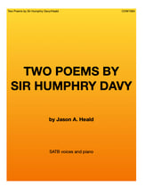 Two Poems by Sir Humphry Davy SATB choral sheet music cover